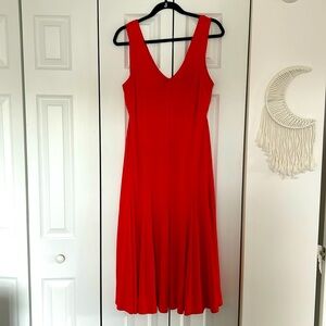 Maeve Anthropologie size Large orange dress sleeveless.